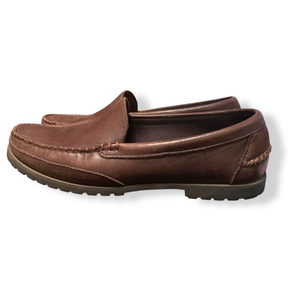 Eddie Bauer Sz 10N‎ Dark Brown Smooth Loafer Classic Timeless Old Money Capsule